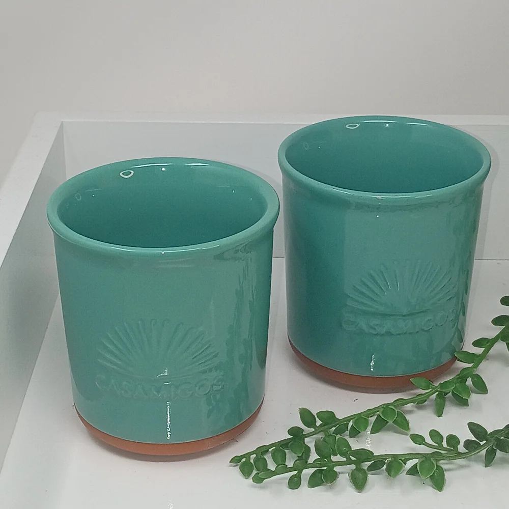 Casamigos Teal Ceramic Tumbler Set Of Two